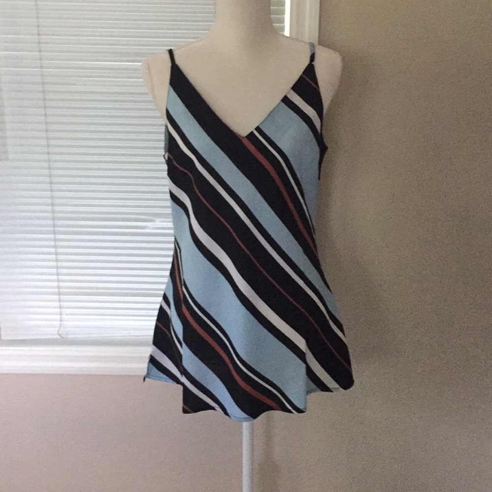 Long Tall Sally Crepe Striped Top